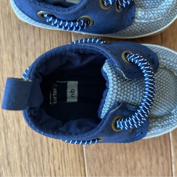 Carters Newborn Baby Shoes Blue - Picture 4 of 4